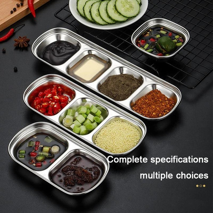 Stylish Stainless Steel Condiment Server Set for Kitchen, BBQ, and Hosting