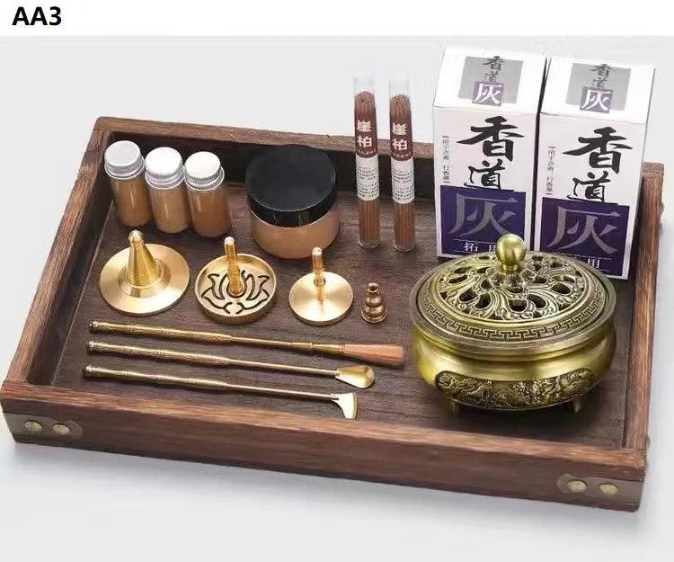 Brass Incense Creation Kit - Versatile Incense Burner Accessories for Yoga, Meditation, and Home Fragrance