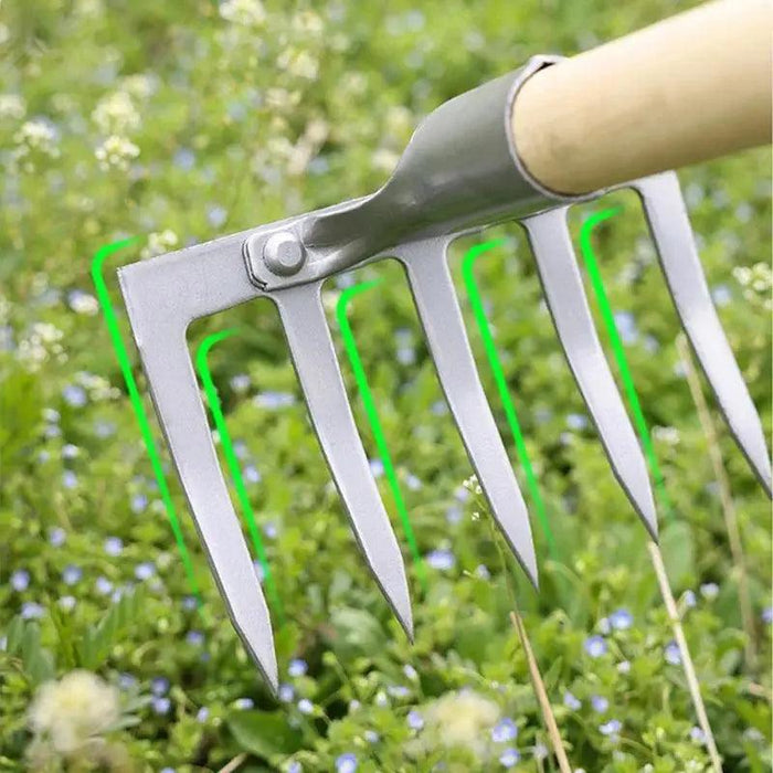 Durable Carbon Steel Gardening Rake Set for Effective Soil Preparation and Weeding