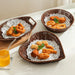 Elegant Retro Plastic Serving Tray for Tea and Dim Sum Delights