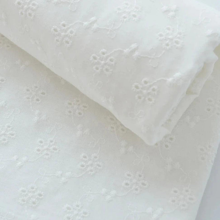 Elegant 100% Cotton White Lace Material