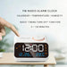 Sleek LED Alarm Clock with FM Radio, Temperature & Humidity Display for a Stylish Bedside Experience