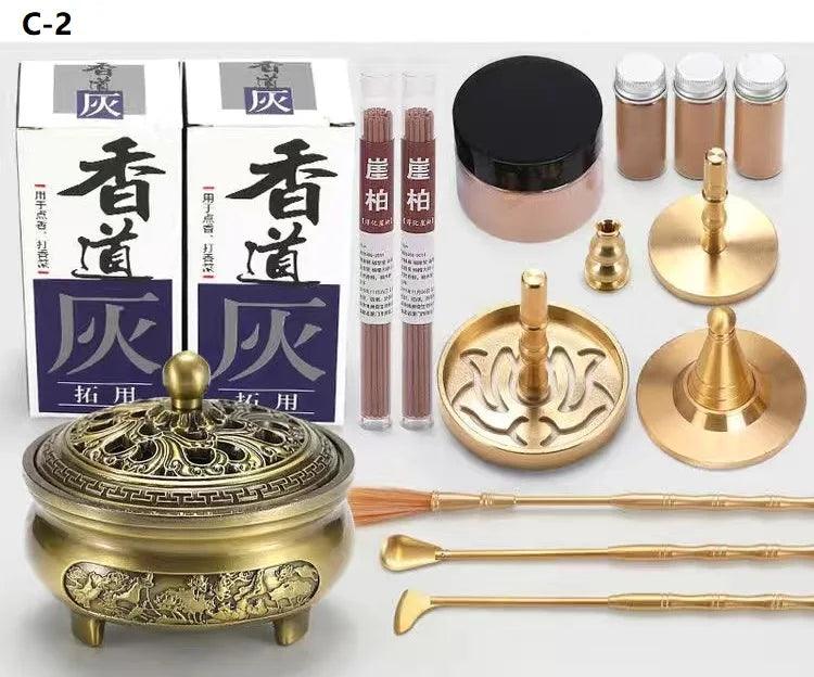 Brass Incense Creation Kit - Versatile Incense Burner Accessories for Yoga, Meditation, and Home Fragrance