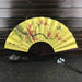 Vintage Silk Folding Fan with Bamboo Handle - Stunning Handheld Accessory for Celebrations and Home Sophistication