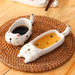 Chic Ceramic Condiment Dishes - Stylish Set of 4 Snack and Seasoning Plates