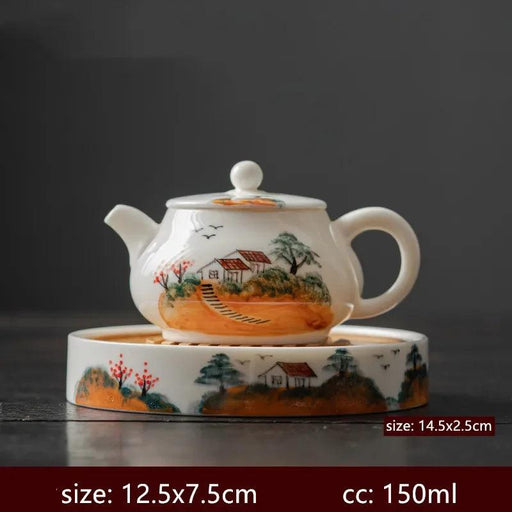 Handcrafted Xishi Elegance: Artisan Teapot Set with Fine Mesh Filter