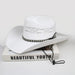 Unisex Western Style Wide Brim Straw Sun Hat for Beach Adventures - Adjustable 55-61cm