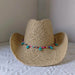 Lake Blue Western Cowboy Straw Hat Unisex with Adjustable Size