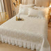 Luxurious Summer Quilted Bedspread for Couples - King Size White Bedding (180x200cm)