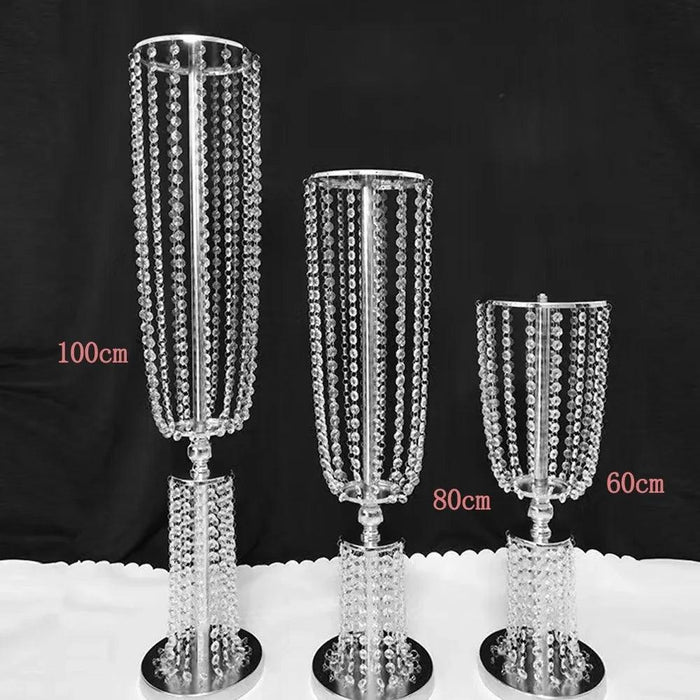 Elegant Crystal Acrylic Bridal Centerpiece Set - Luxurious Table Decor Collection