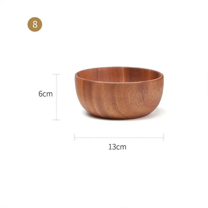 Acacia Wood Bowl Collection – Stylish Serving Solutions for Salads, Soups, and Fruits