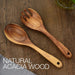 Elegant Acacia Wood Salad Serving Utensils - Sturdy, Essential Kitchen Set