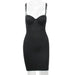 Elegant Empire Waist Slip Dress with Underwire Support - Black & Nude