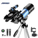 70mm Portable Astronomy Telescope Kit with Interchangeable Eyepieces, Adjustable Tripod, and Barlow Lens - Perfect for Budding Stargazers and Space Enthusiasts