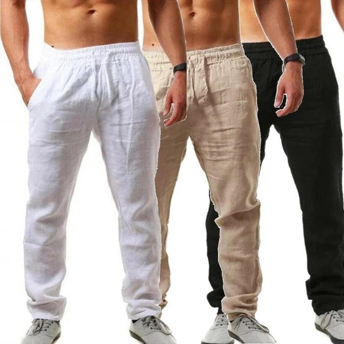 Men's Lightweight Linen Joggers - Ultimate Summer Activewear for Fitness Aficionados