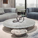 Elegant Round Marble Corner Coffee Table - Chic Nesting Design for Any Space