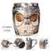 Skull Viking Pirate Resin Steel Tankard - Multi-Purpose Drinking Vessel and Decorative Accent