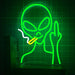 Alien Glow LED Neon Sign: Customizable Brightness for Trendy Home and Party Decor