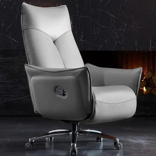 Luxury Cowhide Leather Dual Motor Executive Recliner Office Chair