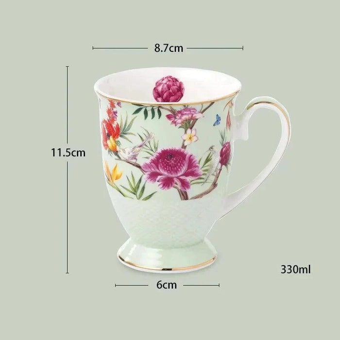 Elegant 330ml Premium Bone China Tea and Coffee Mugs