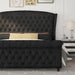 Opulent Handcrafted Velvet King Sleigh Bed - Sophisticated Style & Exceptional Comfort