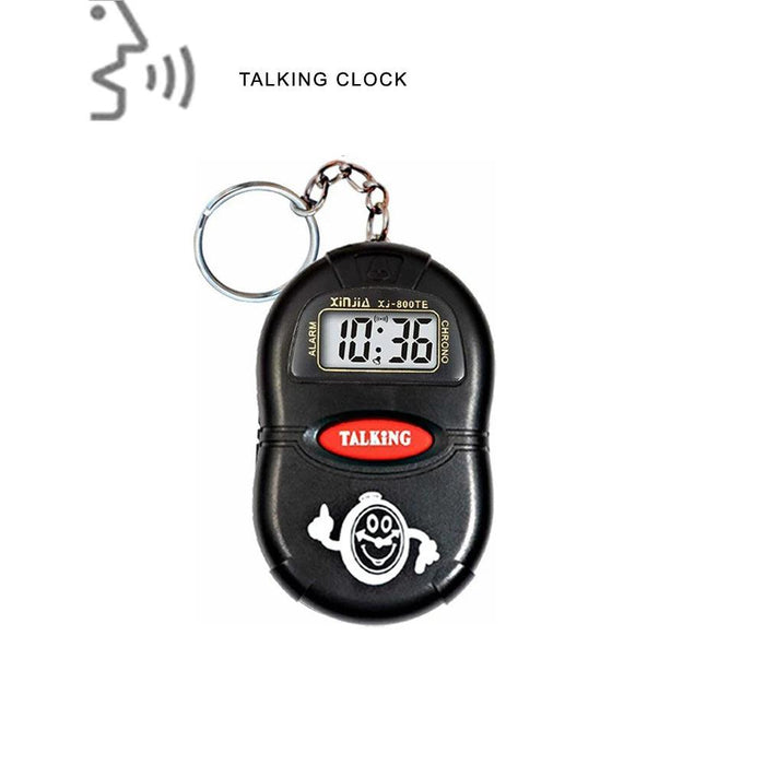 Smart Voice-Activated Talking Clock for Visually Impaired and Seniors - Clear Time Announcer with Multiple Alarm Options