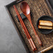 Stylish Wooden Utensil Collection: Premium Long Handle Soup Spoon & Elegant Chopsticks for Authentic Asian Dining