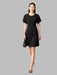 Elegant Minimalist Summer Dress - Stylish Round Neck with Lantern Sleeves