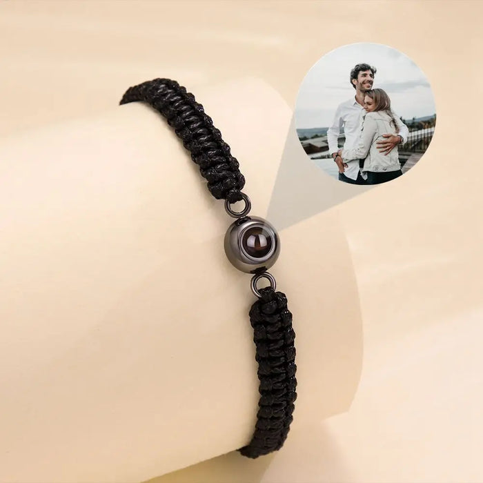 Personalized Braided Rope Photo Projection Bracelets