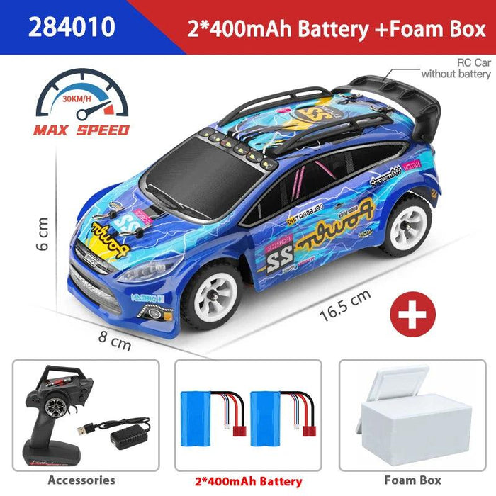 WLtoys 1:28 Mini 4WD Electric RC Drift Car - 30KM/H Remote Control Racing Toy for Kids and Enthusiasts