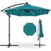 Solar-Powered 10ft LED Hanging Market Umbrella for Outdoor Spaces