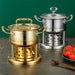 Solo Dining Stainless Steel Pot Set with Integrated Alcohol Burner