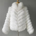 Elegant Reversible Women's Fox Fur Winter Jacket with Silk Lining