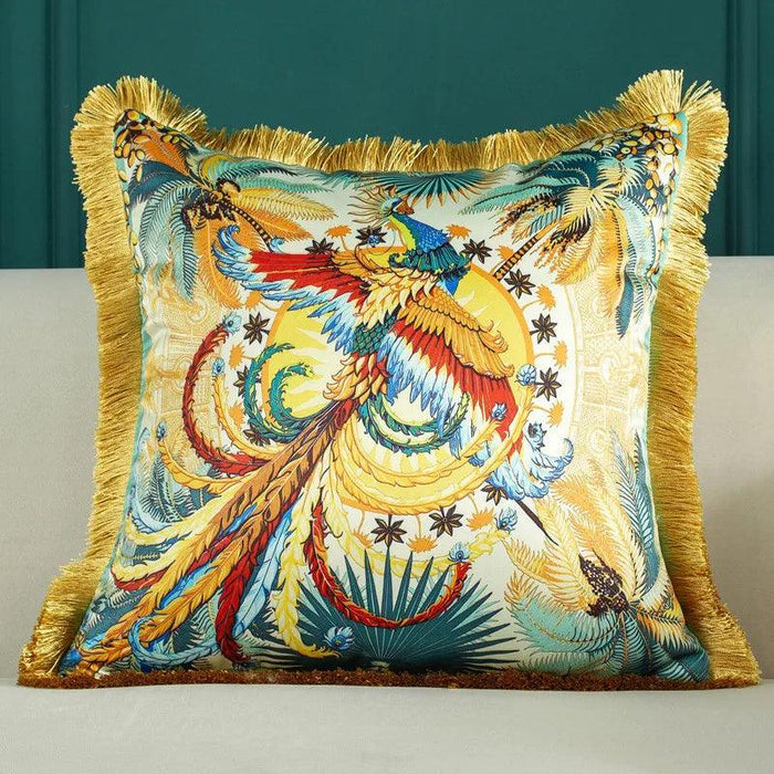 Retro Chic Lumbar Cushion Cover for Elegant Home Styling