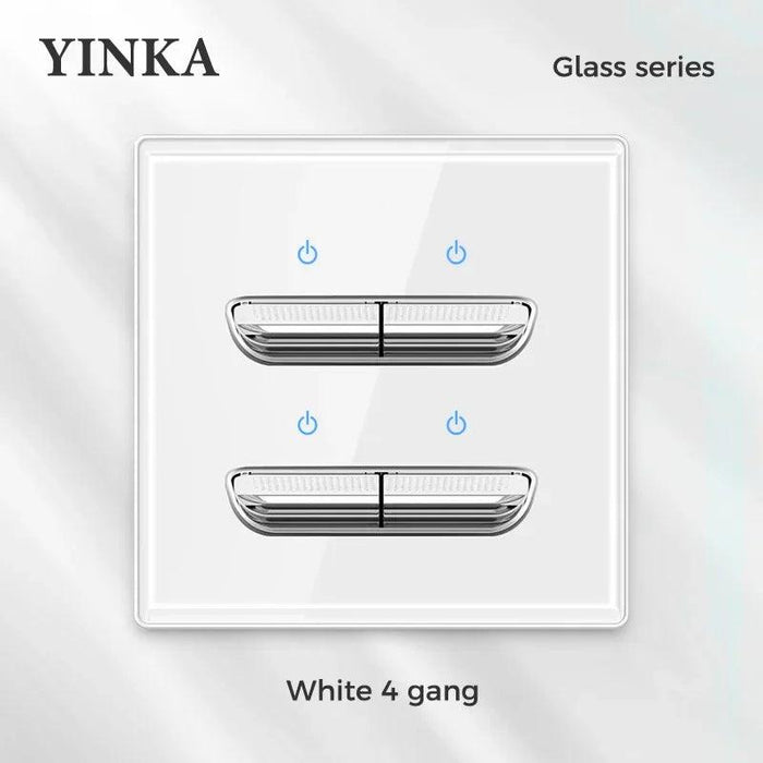 Elegant LED Crystal Glass Light Switch Panel - Versatile Multi-Gang Control System