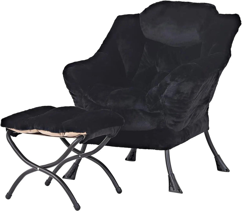 Elegant Lounge Chair Ensemble with Ottoman and Storage Compartment