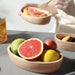 Large Japanese Wooden Nautical Bowl for Salad and Fruit - Elegant Heat-Resistant Tableware