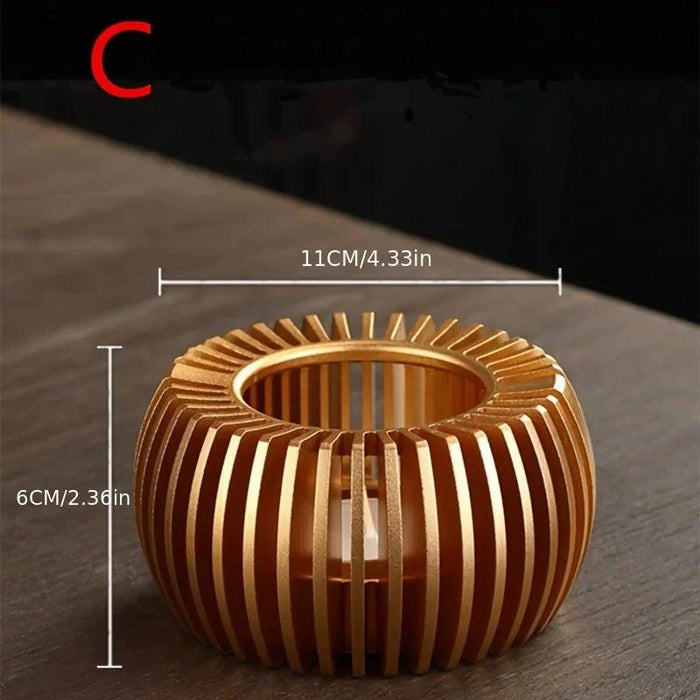 Elegant Bamboo Candle Warmer for Authentic Tea Ceremonies