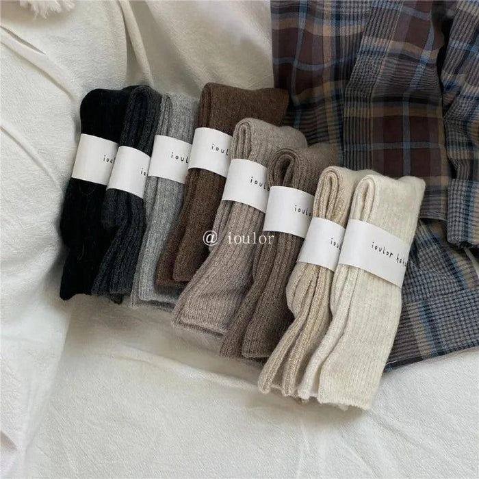 Luxurious Women's Wool Cashmere Thermal Crew Socks for Ultimate Comfort