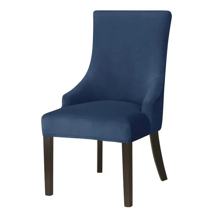 Luxe Stretch Velvet Slipcovers for High-Back Sloping Arm Chairs - Elegant Furniture Protection for Home and Events