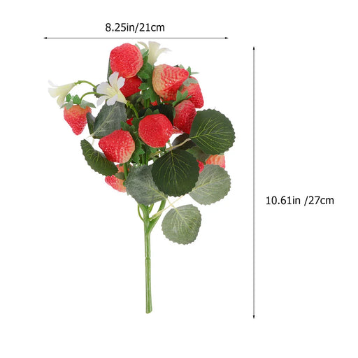 Artificial Strawberry Blossom Bouquet - Set of 3