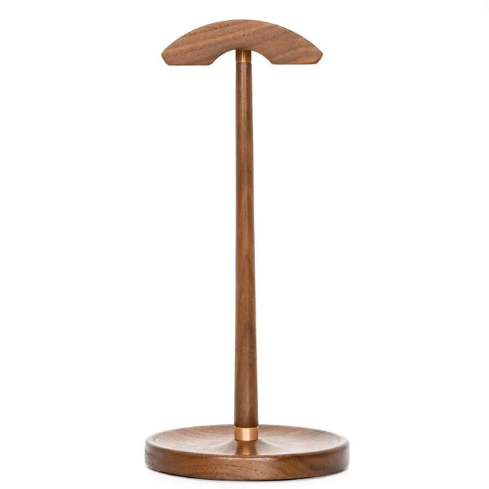 Walnut and Copper Earphone Holder - Stylish Desk Organizer for a Chic Workspace