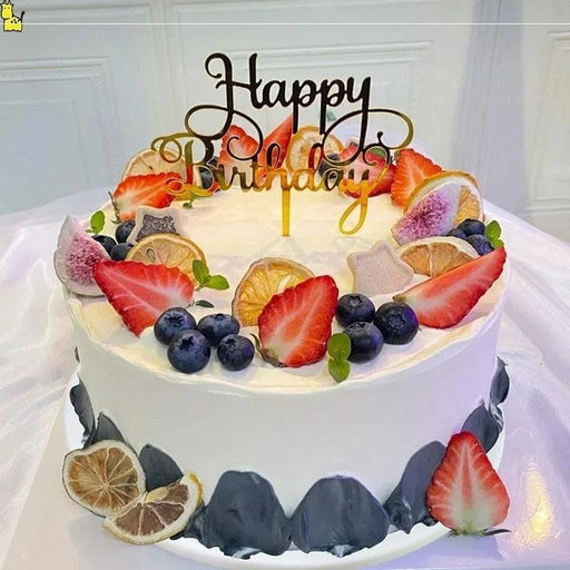 Realistic Faux Fruit Cake Centerpiece - Perfect 6/8 Inch Accent for Celebrations and Home Decor
