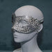 Radiant Silver Sequin & Feather Masquerade Mask - Stylish Venetian Affair