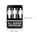 Inclusive Braille Restroom Sign for Unisex Use