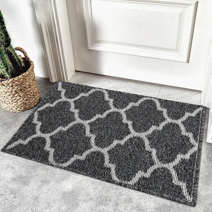 Luxurious Non-Slip Microfiber Welcome Mat: Chic Moisture-Absorbing Rug for Entryways