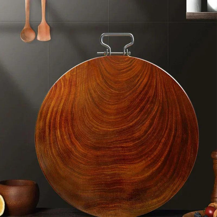 Ergonomic Hardwood Round Chopping Board - Premium Double-Sided Culinary Essential