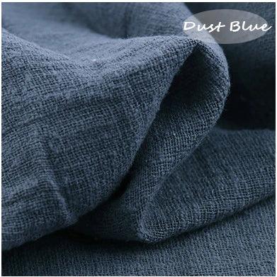 Chic Hand-Torn Organic Cotton Napkins in Slate Blue - Set of 12