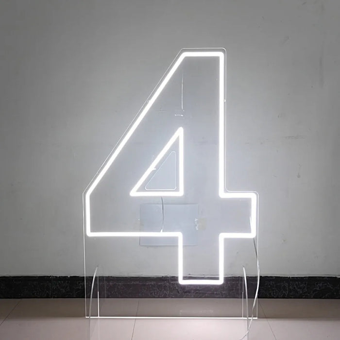 Neon LED Number Stand Set - Personalized Illuminated Decor for Home and Events