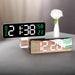 Sleek Digital LED Alarm Clock with Weather Display - Adjustable Brightness, Dual Alarms, and Wall-Mountable Design